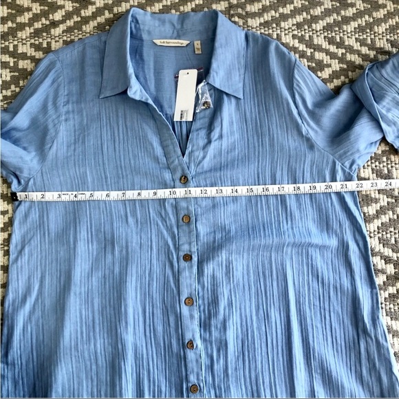 Soft Surroundings 100% cotton button up paradise pool tunic size large - Picture 4 of 10